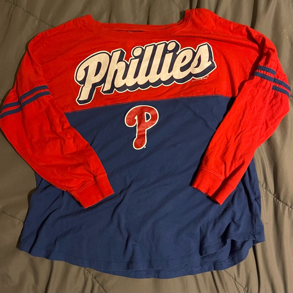 Phillies Red and Blue Long Sleeve Shirt